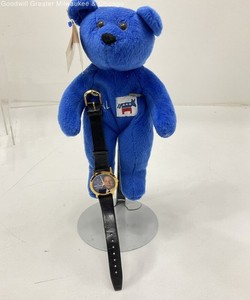 Al Gore Blue Plush Teddy Bear Gore 2000 Embroidered Stuffed Animal Image