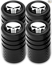 4 PCS Tire Valve Stem Caps, Corrosion Resistant Leak-Proof Heavy-Duty White