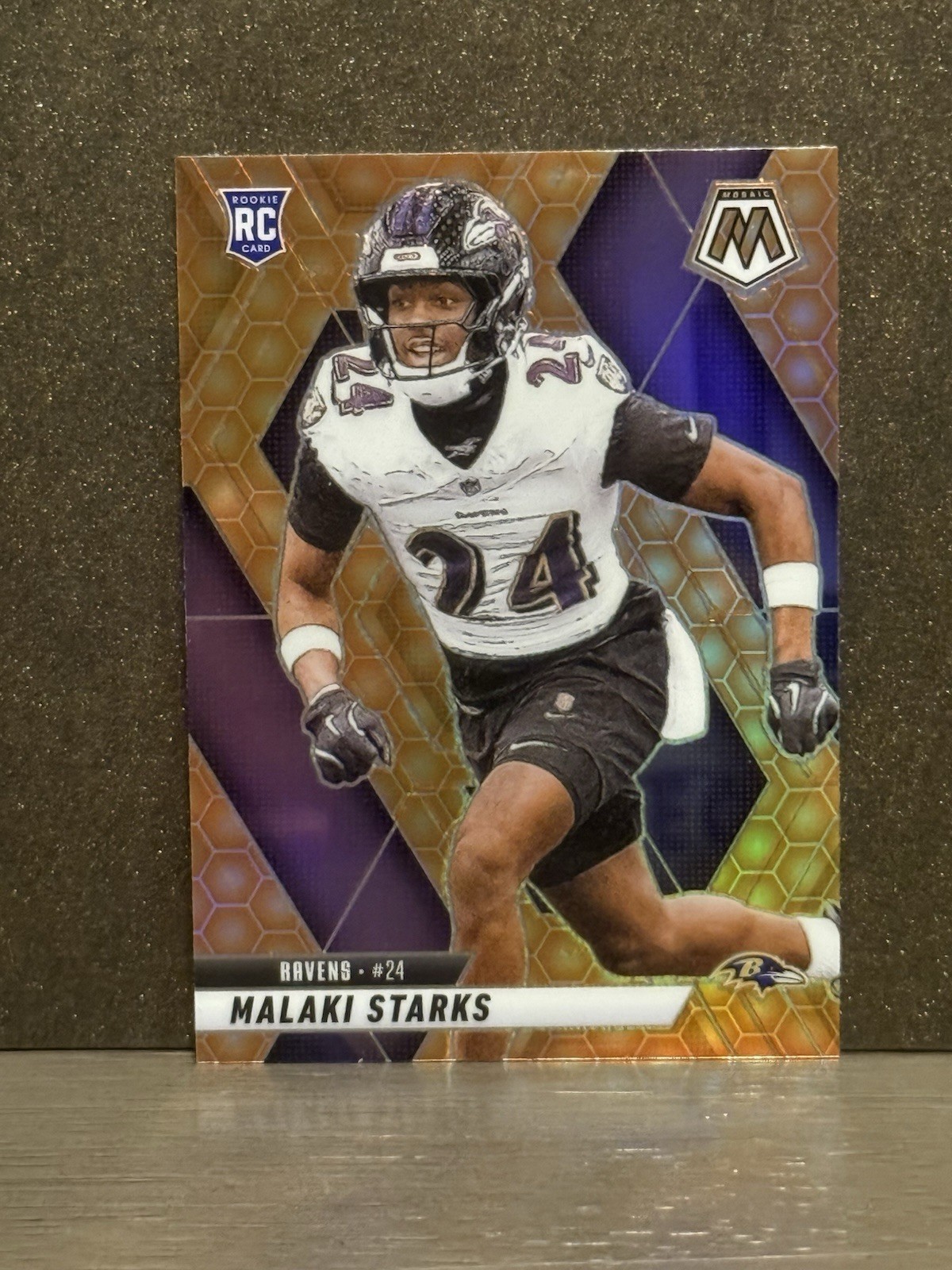 2025 Panini Mosaic Malaki Starks RC SSP Honeycomb Baltimore Ravens #347
