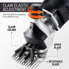 GDJOB Professional Electric Sheep Shearing Clippers, 500W, 6 Speeds, Heavy Duty