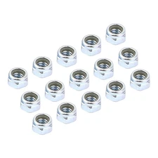 100Pcs Hex Lock Nut Fasteners 3/16"-24 Carbon Steel Nylon Inserted Self-Lock Nut