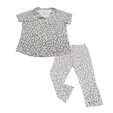 Karen Neuburger Womens Lounge Pajama Set Sleepwear Medium Size Printed Top Pants