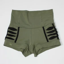 Jo+Jax Dancewear Girl's Pulse Shorts in Army Green & Black size Youth Large YL