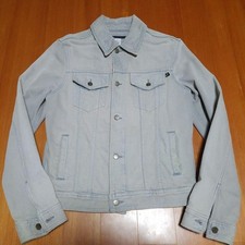 MARC JACOBS Denim Jacket Light Blue Logo Buttons M