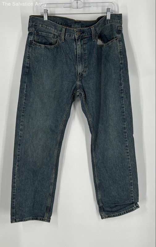Levi's Mens 559 Blue Denim Medium Wash Straight Leg Jeans Size 36X30