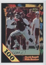 1991 Wild Card Draft 100 Stripe Derek Russell #49 Rookie RC 0h1. rookie card picture