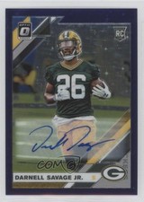 2019 Donruss Optic FOTL Purple Stars Prizm 27/50 Darnell Savage Jr #109 Auto 3wc