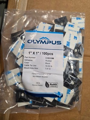 Olympus 1'' x 1'' zip tie mounts 100PK