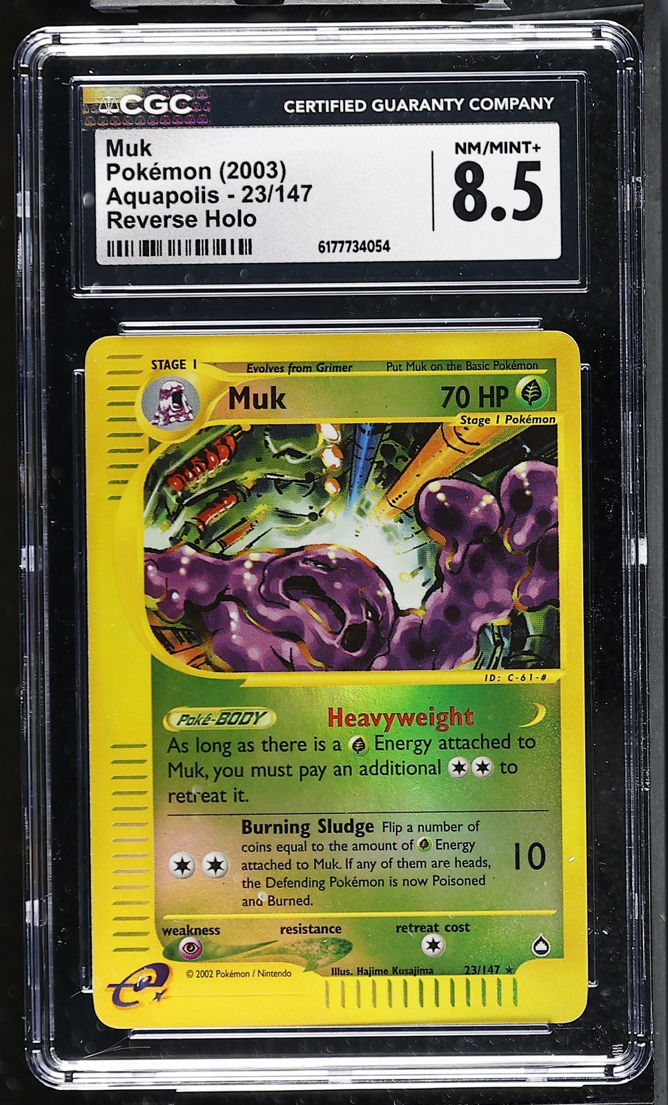 CGC 8.5 Muk 23/147 Aquapolis Reverse Holo Pokemon Card
