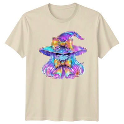 Kawaii Hexenhut Galaxy Magic Unisex Herren Damen Grafik T-Shirt