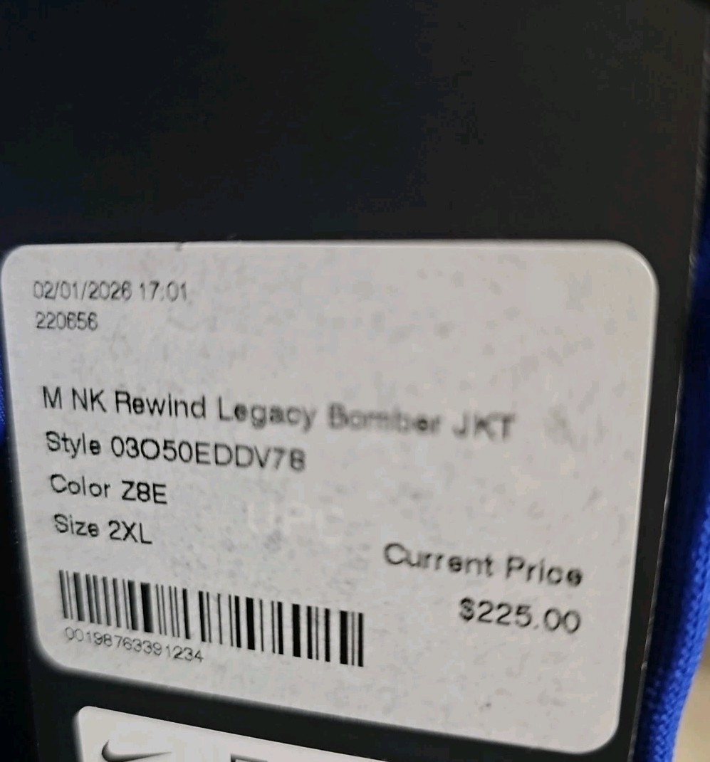 Nike Seattle Seahawks Royal Cream Rewind Legacy Full-Snap Bomber Jacket Size 2XL thumbnail 3