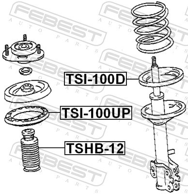 Fits FEBEST TSI-100D LOWER SPRING INSERT TOYOTA COROLLA SED/CP/WG AE1 ⭐UK Stock⭐