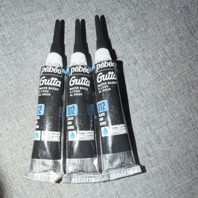 Pébéo Gutta Water Based Black 012 20ml Artists' Painting Supplies
