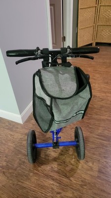 COSYWILL 4-Wheel Knee Walker Scooter, Adjustable Handles, Handbrakes, Blue