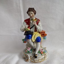 Sitzendorf  Figure Vogelhändler Vogelfänger...