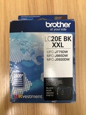 SET OF 2 BROTHER SUPER HIGH YIELD BLACK INK CARTRIDGE - LC20E BK XXL