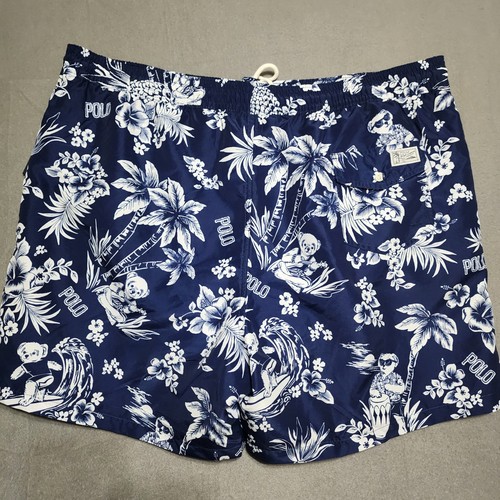 Polo Ralph Lauren polo ours maillot de bain bleu marine homme 3XB short tropical floral - Photo 14/14