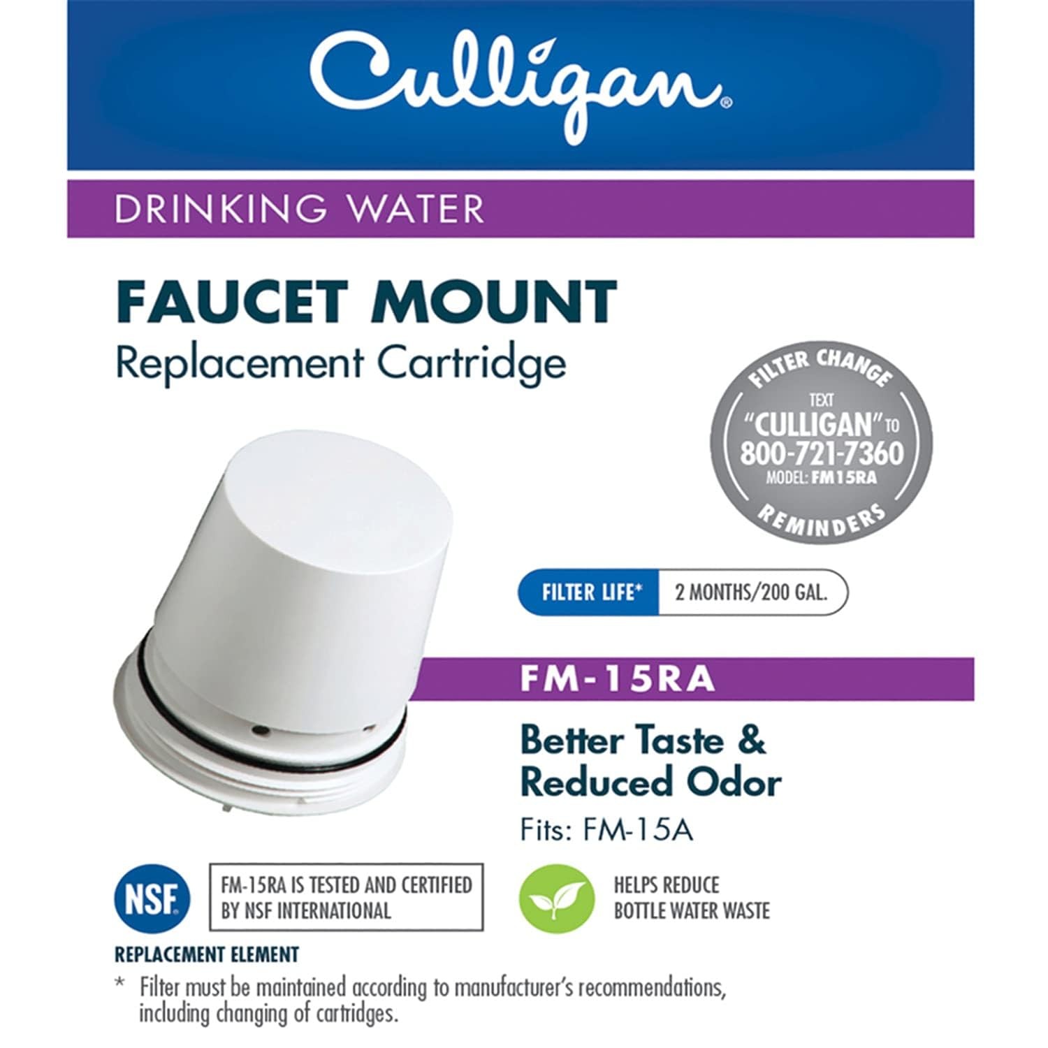 200 Gallon White Potable Water Filter For Culligan Fm 15A Faucet System