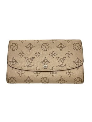 Louis Vuitton Long Wallet Portefeuille Lis Mahina Leather Cream-colored Used