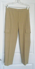 BANANA REPUBLIC Hayden Tapered Cargo Khaki Pants Size 8 New Made in Jordan 