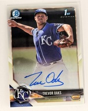 2018 Bowman Chrome #BCPA-TO Trevor Oaks Prospects Autographs