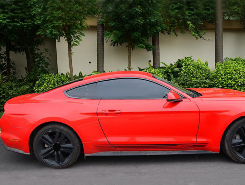 For Ford Mustang 2015-20 Black Stainless Steel Window Moulding Strip Trim Kit 6x