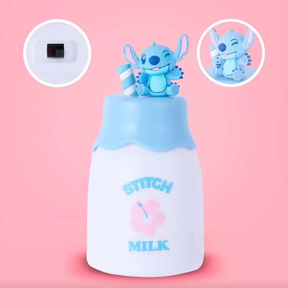 Disney Stitch Milk Jug Figurine Night Light Lilo & Stitch Cool Blue Milk Lamp - Image 4 of 4