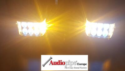 LED Stroboskop Blitzer 2x 60W 2x 4800 Lumen 2 Programme TOP Arbeitsleuchte GELB
