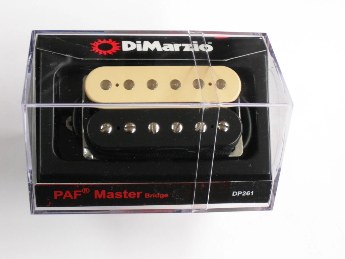 DiMarzio Regular Spaced PAF Master Bridge Black/Creme W/Chrome Poles DP 261