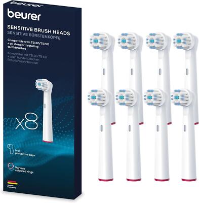 Beurer TB30 TB50 Replacement Brush Heads Sensitive x 8