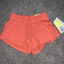 NWT Girl s All In Motion Orange Pull On Drawstring Shorts Size XS 4-5