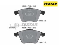 Bremsbelagsatz, Scheibenbremse Q+ Textar 2395001 FüR Audi A6