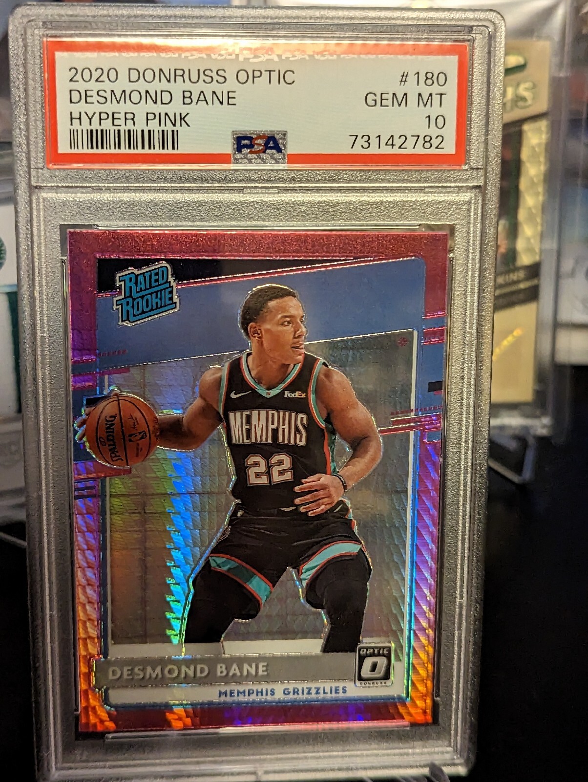 2020-21 Donruss Optic Desmond Bane Rated Rookie Hyper Pink #180 PSA 10