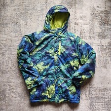 Columbia Youth Size XL 18/20 Lightning Lift Jacket Green Blue Black Coat FLAWED