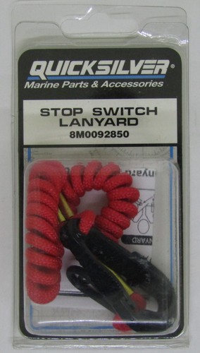New Quicksilver Mercury Marine Boat OEM Stop Switch Lanyard Part No. 8M0092850 - 第 1/2 張圖片