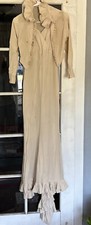 Late 1800s-early 1900s Wedding Gown and Coat Ivory Weighted Small Train size xs
