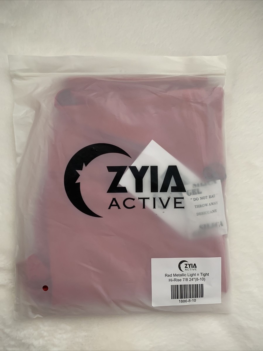 ZYIA Red Metallic Light n Tight Hi-Rise 7/8 24