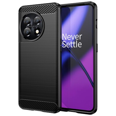 For OnePlus 11 5G Carbon Fiber Texture Pattern TPU Case
