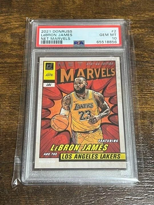 2021 Panini Donruss LeBRON JAMES NET MARVELS PSA 10 | eBay