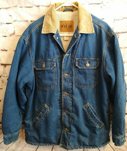 gap mens denim sherpa jacket