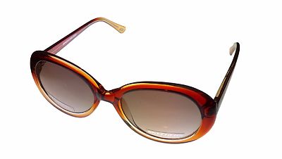 Skechers Womens Sunglass Brown Round Plastic, Gradient Lens Sk 4053 Brown