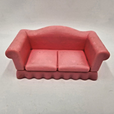 Barbie Doll House Step 2 Pink Flower Couch Furniture Love Living Room 11 in Doll