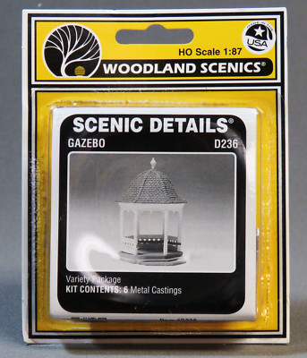 WOODLAND SCENICS SCENE DETAILS GAZEBO KIT HO SCALE gauge wedding 1:87 WDS236 NEW