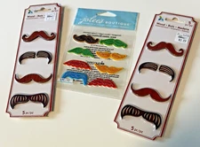 Mustache Embellishments LOT for Scrapbooking/Paper Crafts - Variety of Brands