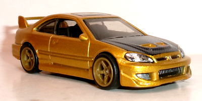 Honda Civic Si Hot Wheels - Blanc avec capot noir - Carte courte, difficile à trouver, modèle miniature de collection 1/64 - Canada