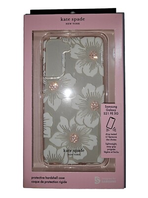 Kate Spade NY Defensive Hardshell Case for Samsung Galaxy S21 FE 5G  Hollyhock