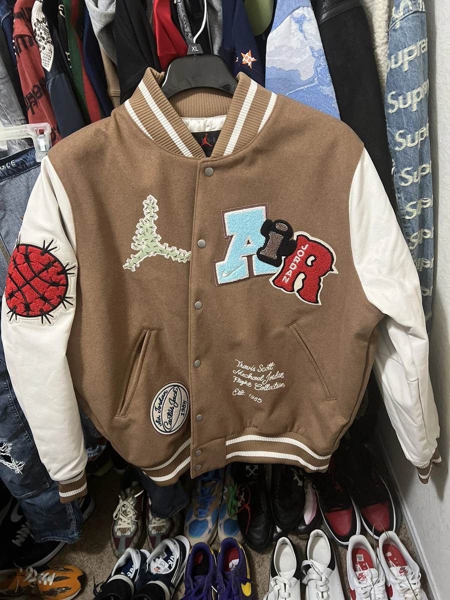 新品同様】Travis Scott Jordan Varsity Jacket スタジャン M CACTUS 