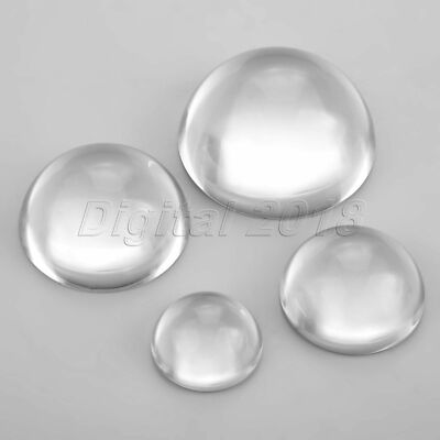 4Sizes Transparent Crystal Hemisphere Glass Cabochons Clear For Jewelry Cabochon