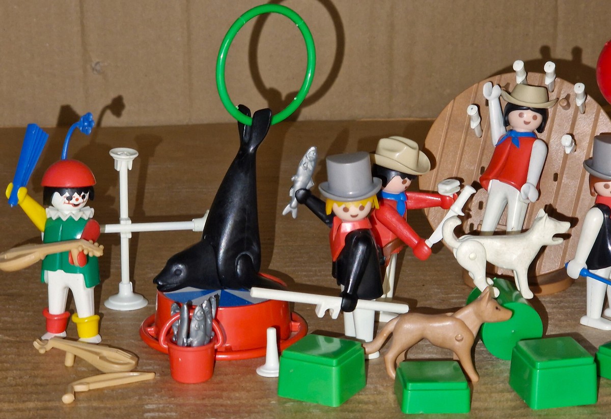 Vintage Playmobil Lot/Lotto 7 pieces/7 pezzi - RARO/RARE! Circus, Zoo Etc