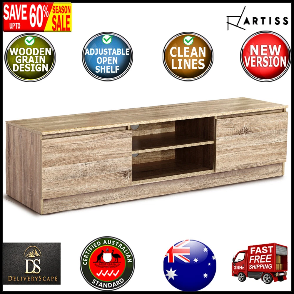 Artiss TV Cabinet Entertainment Unit Stand Lowline Storage Wooden